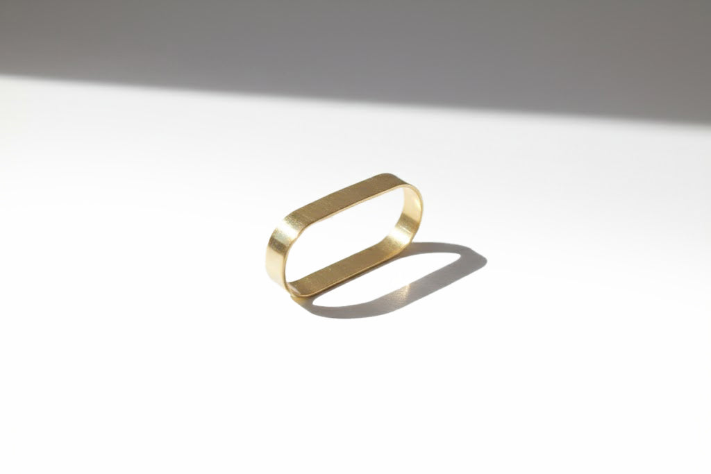 Oblong Frame Double Ring