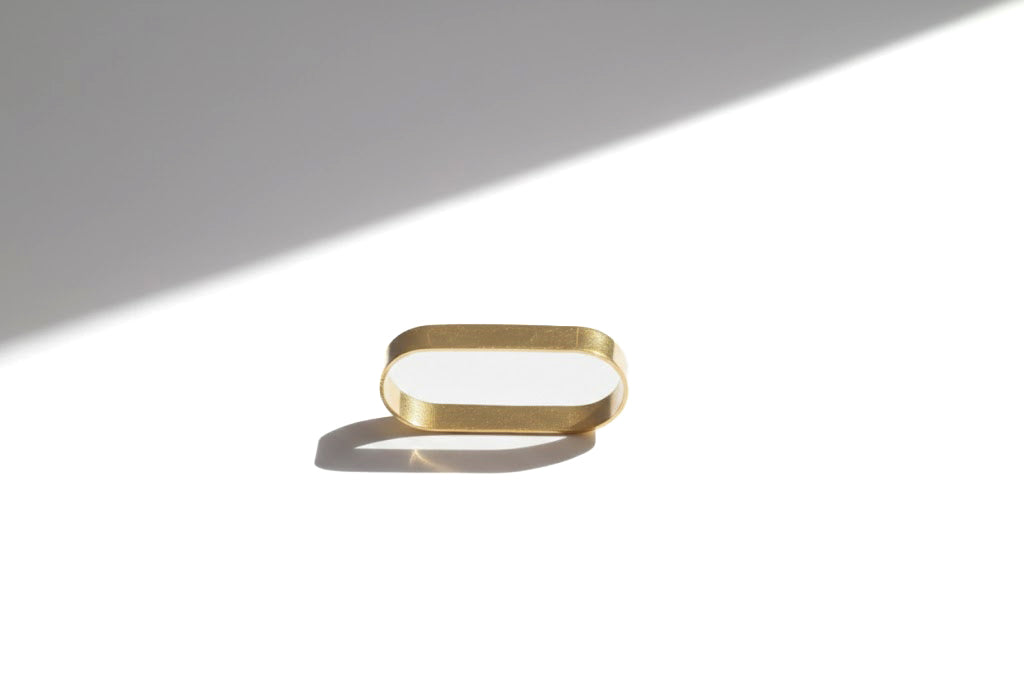 Oblong Frame Double Ring