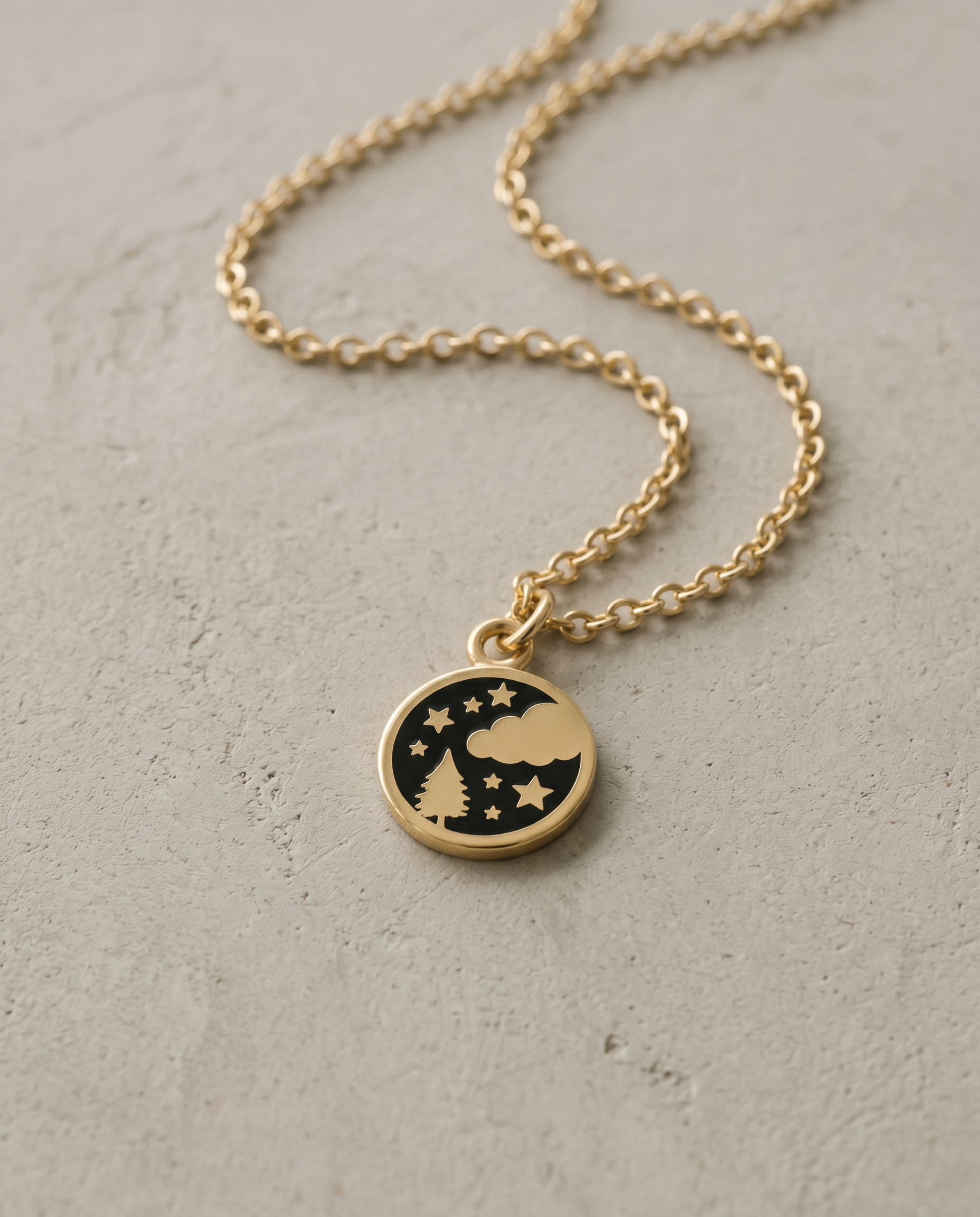 Nightfall Pendant - Forest Scene